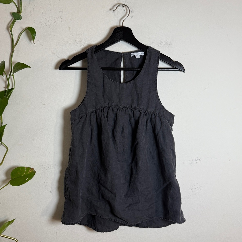 James Perse Gray Black Sleeveless Blouse - 1
